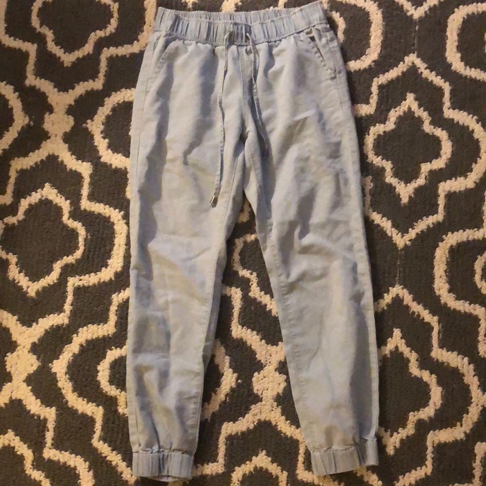 Denim colored jogger pants